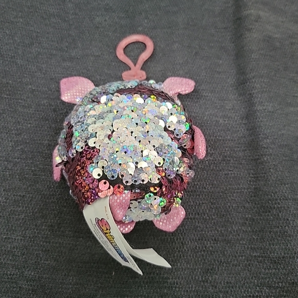 Lot 4 Sequin Shimmeez With Clips Pig Cat Chick & Owl Flip Sequins - Picture 3 of 10